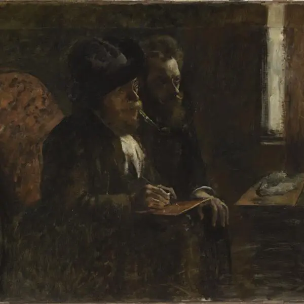 Edgar Degas, Portrait du graveur Desboutin et du graveur Lepic, entre 1876 et 1877