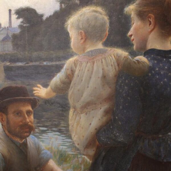 Adolphe Binet, Déjeuner des terrassiers (détail), 1888