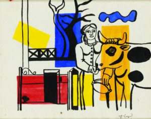 Fernand Léger, La fermière et la vache, collection particulière