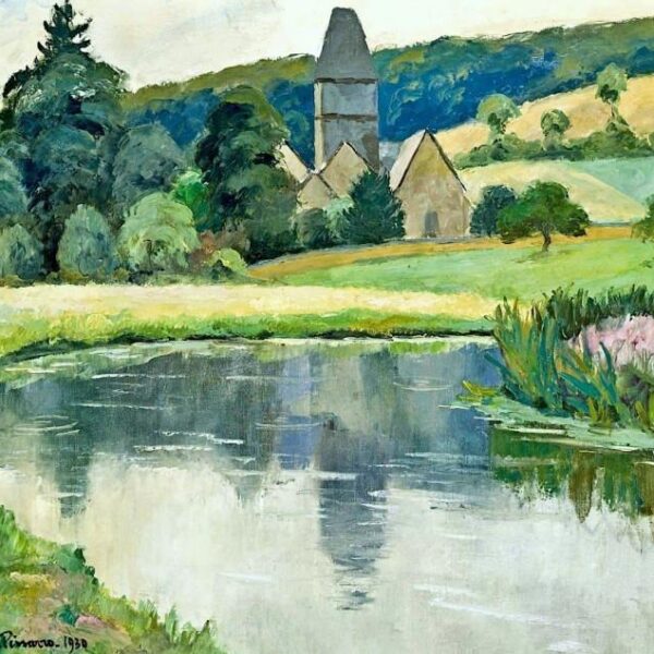 La Lieure et l'église Saint-Denis de Lyons (1930)