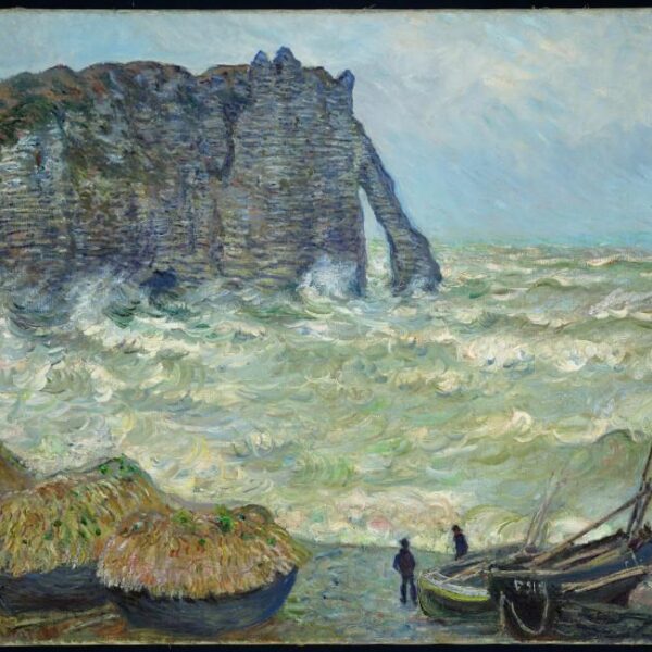 Claude MONET (1840-1926), Mer agitée à Etretat, 1883, huile sur toile, 81 x 100 cm.